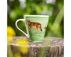 CJ Wildlife - Wolf mok - Getekend door Myrte - 310ml - Keramiek - Vaatwasser bestendig