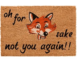 CKB ltd – For Fox Sake Deurmat – binnen droogloopmat buiten schoonloopmat deurmatten met tekst kokos borstelmat droogloop deur mat droogloopmatten 40x60cm door funny print wasbaar afbeelding vintage schoonloop matten antislip kokosvezel kokosmat