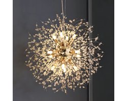 CL CHLIN® Paardenbloem Rond LED Hanglamp – 58×12 cm – Dimbaar – 3 Kleurtemperaturen – Modern Design – Goud / silver – plafondlamp - Geschikt voor Dimmers (schakelaar apart)