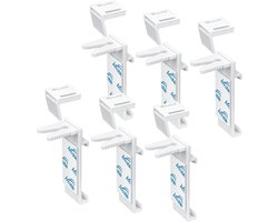 Clamp Holder voor Klemmfix Roller Blind - Geen Boren - Vervangingsonderdelen - Accessoires Set van 6 - Klem Steunhouder voor PVC en Houten Raamdeuren