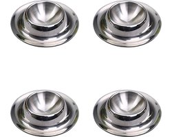 *** Classic Eierdopjes set van 4 stuks - Robuust - Ø 8.5cm - RVS Metaal - van Heble® ***