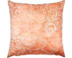 Classic Paisley Oranje Kussen | 50 X 50 | Sierkussen Voor Woonkamer Of Slaapkamer