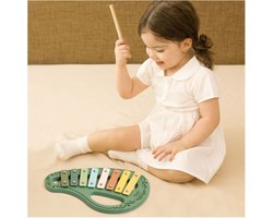 Classic World houten xylofoon vintage groen educatief muziekspeelgoed.