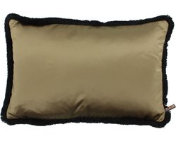 Claudi Cushions - Sierkussen Dafne dark gold fridge - 30x 45 cm - black
