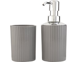 Clayre & Eef badkamerset 2-delig - grijs