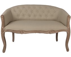 Clayre & Eef Bankje 104x55x70 cm Bruin Beige Hout Textiel