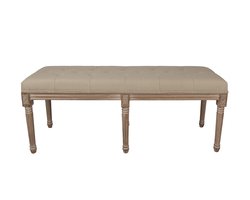 Clayre & Eef Bankje 122x41x46 cm Bruin Beige Hout