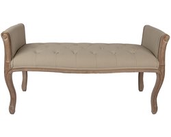 Clayre & Eef Bankje Bruin Beige Hout Geen vorm