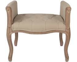 Clayre & Eef Bankje Bruin Beige Hout Geen vorm