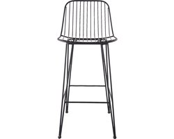 Clayre & Eef Barkruk 40x44x90 cm Zwart Ijzer Kruk Barstoel