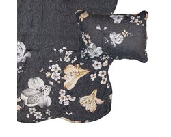 Clayre & Eef Bedsprei 180x250 cm Grijs Beige Polyester Sprei