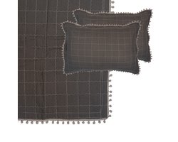 Clayre & Eef Bedsprei 220x240 cm Grijs Polyester
