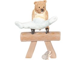 Clayre & Eef Beeld Beer 11x6x14 cm Bruin Kunststof Woonaccessoires beeld decoratie Decoratieve Accessoires