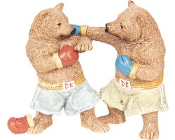 Clayre & Eef Beeld Beer 13x5x11 cm Bruin Polyresin Woonaccessoires