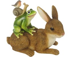Clayre & Eef Beeld Dieren 13x7x11 cm Bruin Groen Polyresin Woonaccessoires
