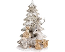 Clayre & Eef Beeld Dieren 20 cm Beige Bruin Polyresin Dieren Woonaccessoires