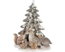 Clayre & Eef Beeld Dieren 20 cm Bruin Groen Polyresin Dieren Woonaccessoires
