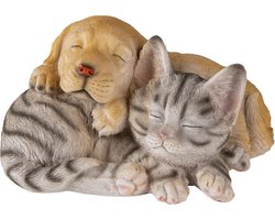 Clayre & Eef Beeld Dieren 20x15x11 cm Grijs Bruin Kunststof Dieren