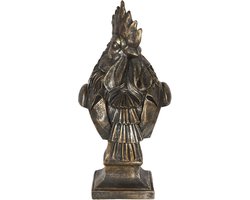 Clayre & Eef Beeld Haan 16x14x35 cm Goudkleurig Polyresin Haan Woonaccessoires