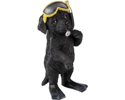 Clayre & Eef Beeld Hond 11x11x23 cm Zwart Polyresin Woonaccessoires