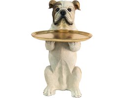 Clayre & Eef Beeld Hond 37x29x48 cm Beige Bruin Polyresin Woonaccessoires