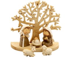Clayre & Eef Beeld Jezus 11x5x10 cm Bruin Polyresin Kerstdecoratie