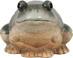 Clayre & Eef Beeld Kikker 9 cm Groen Keramiek