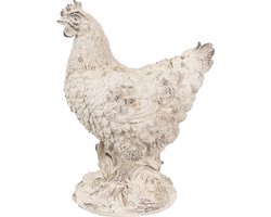 Clayre & Eef Beeld Kip 26 cm Beige Polyresin