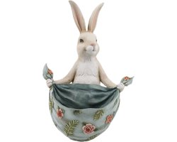 Clayre & Eef Beeld Konijn 25x25x36 cm Beige Polyresin Woonaccessoires