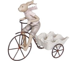 Clayre & Eef Beeld Konijn 26x11x24 cm Beige Polyresin