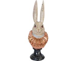 Clayre & Eef Beeld Konijn 7x6x21 cm Koperkleurig Polyresin Woonaccessoires