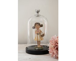 Clayre & Eef Beeld Meisje 13 cm Geel Polyresin
