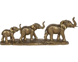 Clayre & Eef Beeld Olifant 45x9x17 cm Goudkleurig Polyresin Woonaccessoires