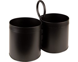 Clayre & Eef Bestekbak 22x11x21 cm Zwart IJzer