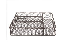 Clayre & Eef Bestekbak 31x25x7 cm Bruin Metaal