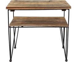 Clayre & Eef Bijzettafel 38x26x36 cm Bruin Hout