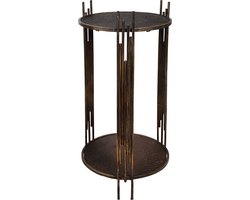 Clayre & Eef Bijzettafel 42x41x89 cm Bruin Ijzer Rond Salontafel