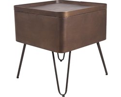 Clayre & Eef Bijzettafel 45x45x50 cm Koperkleurig IJzer