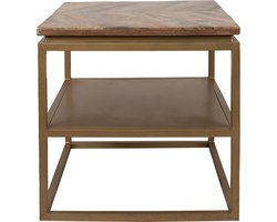 Clayre & Eef Bijzettafel 51x51x49 cm Bruin Hout