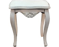 Clayre & Eef Bijzettafel 52x35x58 cm Wit Hout