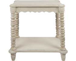 Clayre & Eef Bijzettafel 60x40x70 cm Wit Hout