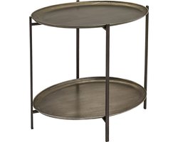 Clayre & Eef Bijzettafel 65x45x61 cm Bruin Ijzer