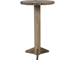 Clayre & Eef Bijzettafel Ø 38x62 cm Bruin Hout
