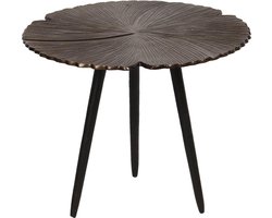 Clayre & Eef Bijzettafel Ø 40x31 cm Bruin Aluminium Rond