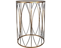 Clayre & Eef Bijzettafel Ø 40x60 cm Goudkleurig IJzer