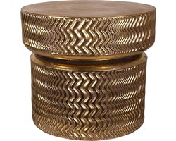 Clayre & Eef Bijzettafel Ø 58x52 cm Goudkleurig Metaal