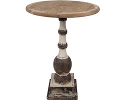 Clayre & Eef Bijzettafel Ø 62x81 cm Bruin Hout