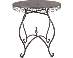 Clayre & Eef Bistrotafel Ø 70x75 cm Bruin Metaal