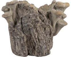 Clayre & Eef Bloempot 19x17x16 cm Bruin Steen