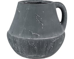 Clayre & Eef Bloempot 19x19x17 cm Grijs Steen